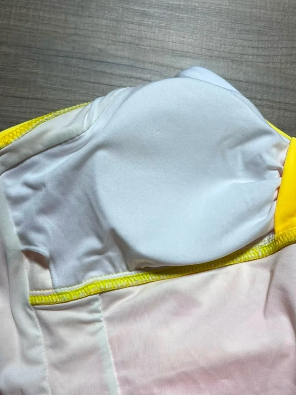 Bellecarrie Women's One Piece Halter Ruched Swimsuit Size Small Yellow